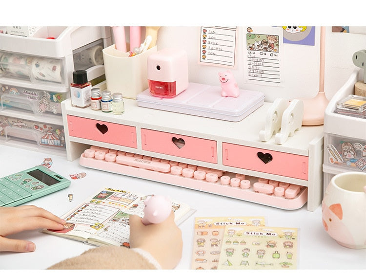 Kawaii Storage Desktop Rack with Drawers