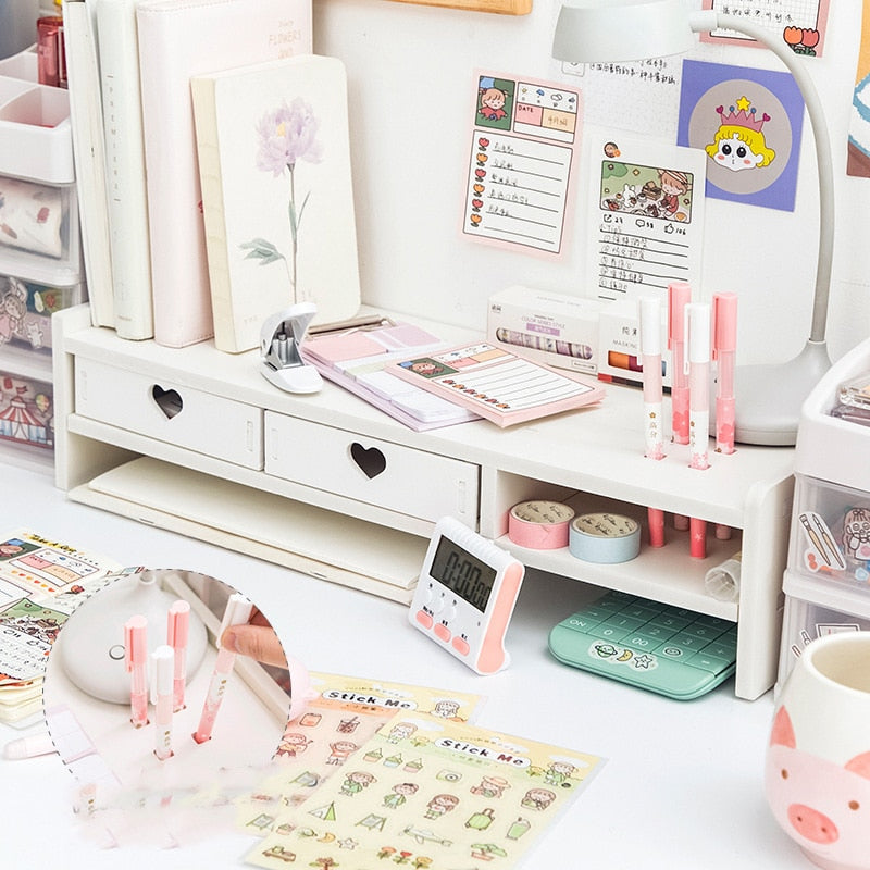 Kawaii Storage Desktop Rack with Drawers
