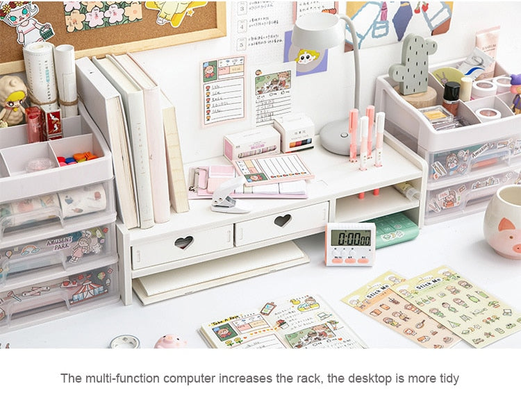 Kawaii Storage Desktop Rack with Drawers