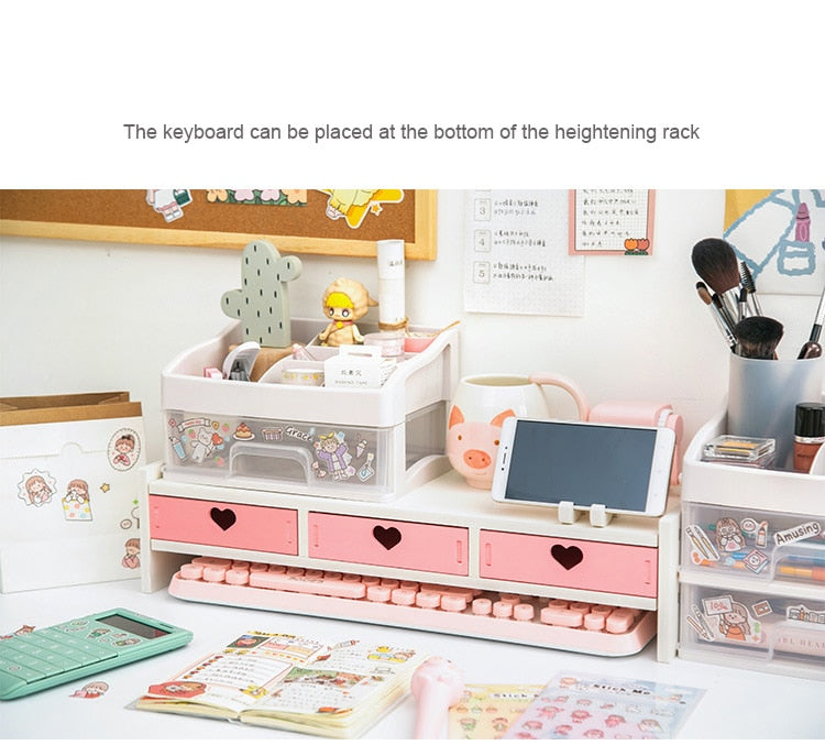 Kawaii Storage Desktop Rack with Drawers
