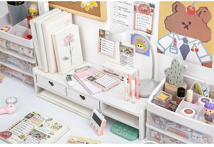 Kawaii Storage Desktop Rack with Drawers