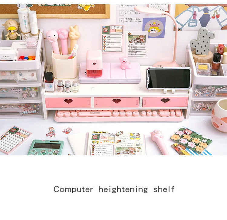 Kawaii Storage Desktop Rack with Drawers