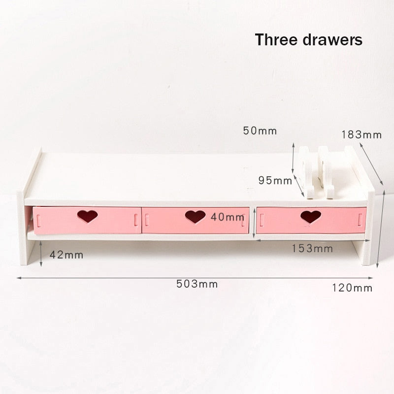 Kawaii Storage Desktop Rack with Drawers