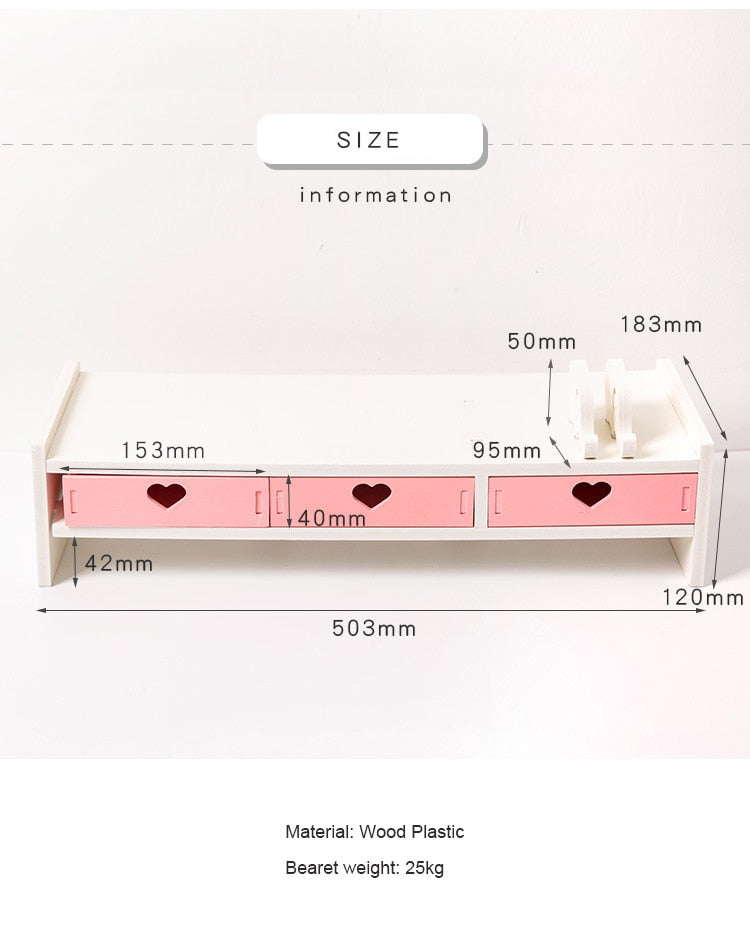 Kawaii Storage Desktop Rack with Drawers