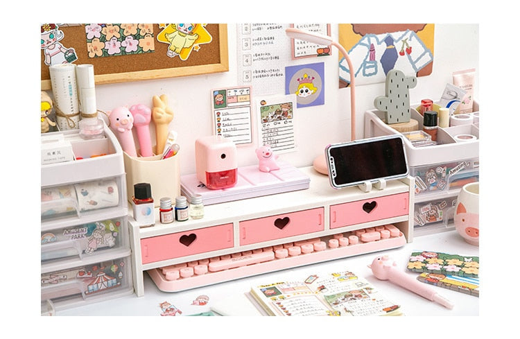 Kawaii Storage Desktop Rack with Drawers
