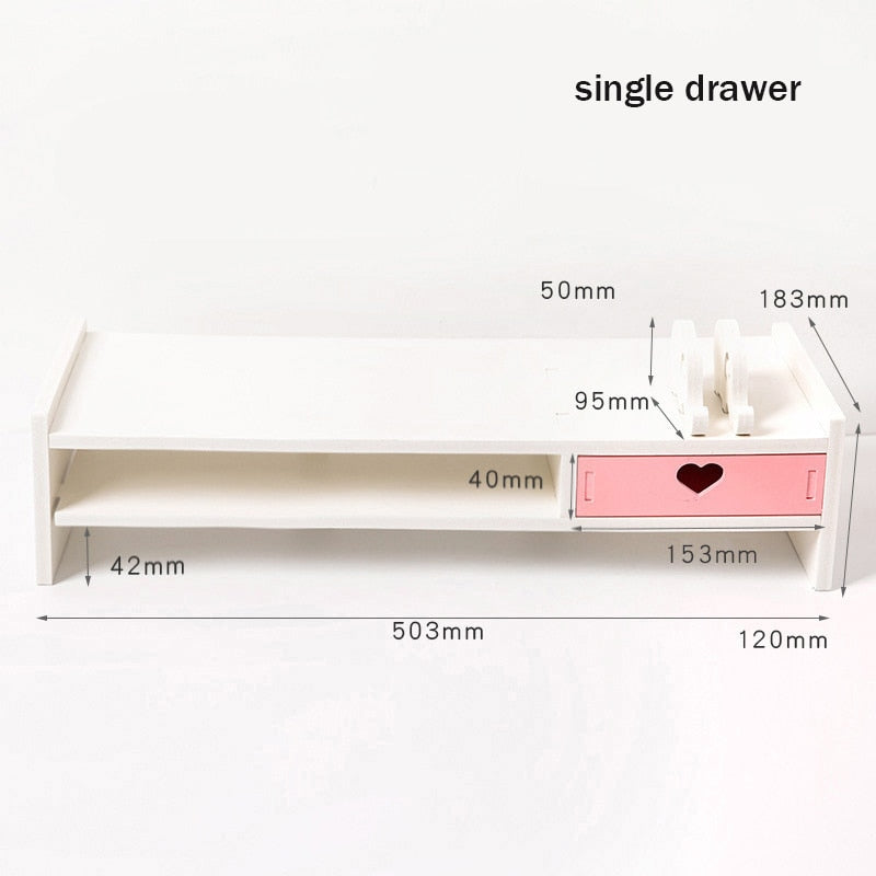 Kawaii Storage Desktop Rack with Drawers