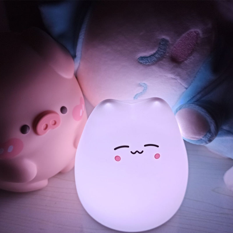 Kawaii Sleepy Cat Night Light