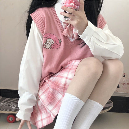 My Melody Pink Knitted Sweater Vest