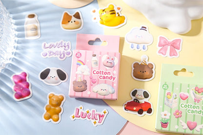 50 Pcs Marshmallow Animal Stickers