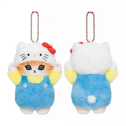 Mofusand Hello Kitty Plush Keychain