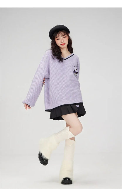 Kuromi V-Neck Sweater