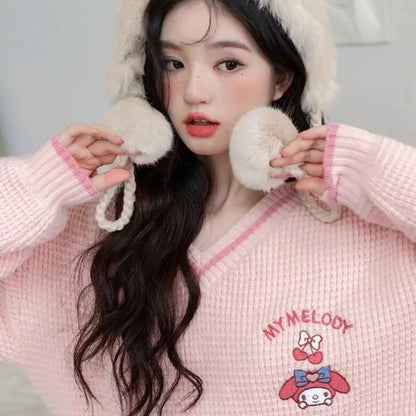 My Melody V-Neck Sweater