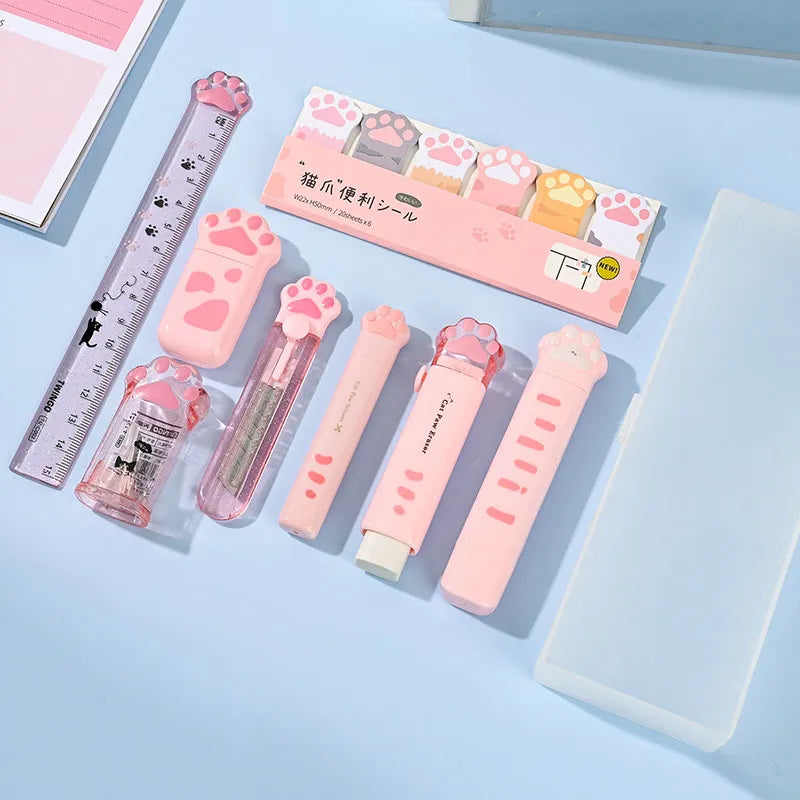 Cat Paw Stationery Set for School