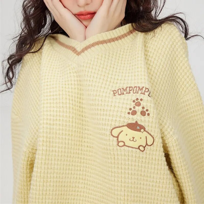 Pompompurin V-Neck Sweater