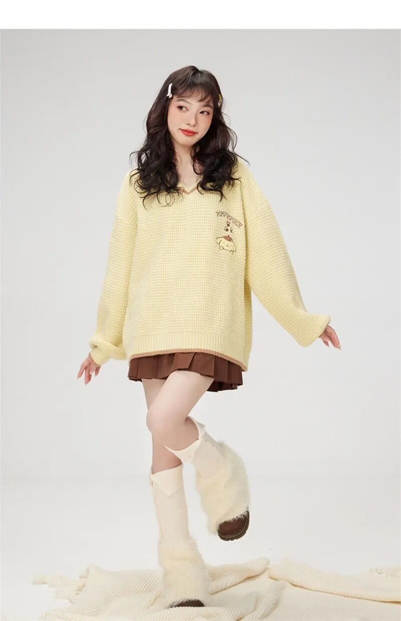 Pompompurin V-Neck Sweater