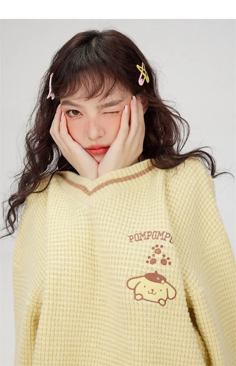 Pompompurin V-Neck Sweater