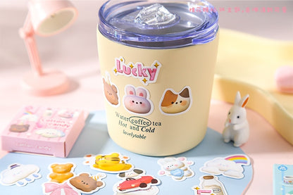 50 Pcs Marshmallow Animal Stickers