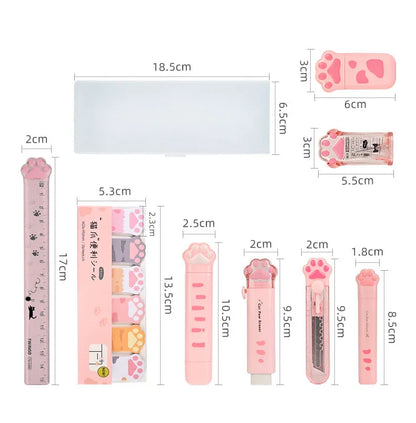 Cat Paw Stationery Set for School