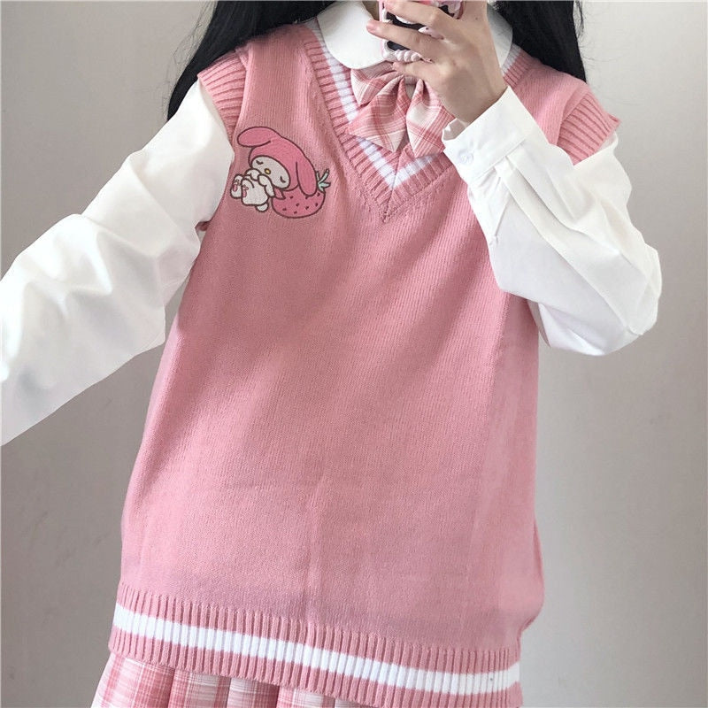 My Melody Pink Knitted Sweater Vest