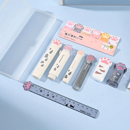 Cat Paw Stationery Set for School