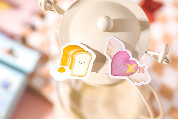 50 Pcs Marshmallow Animal Stickers