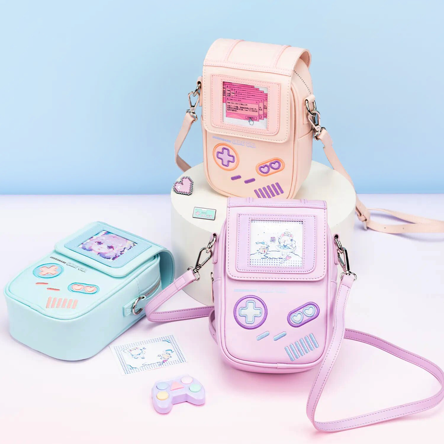 Game Boy Bag - Kawaii Pastel Colors Gamer Girl at My Kawaii Shop