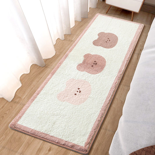 Kawaii Bear Rug for College Dorm Room