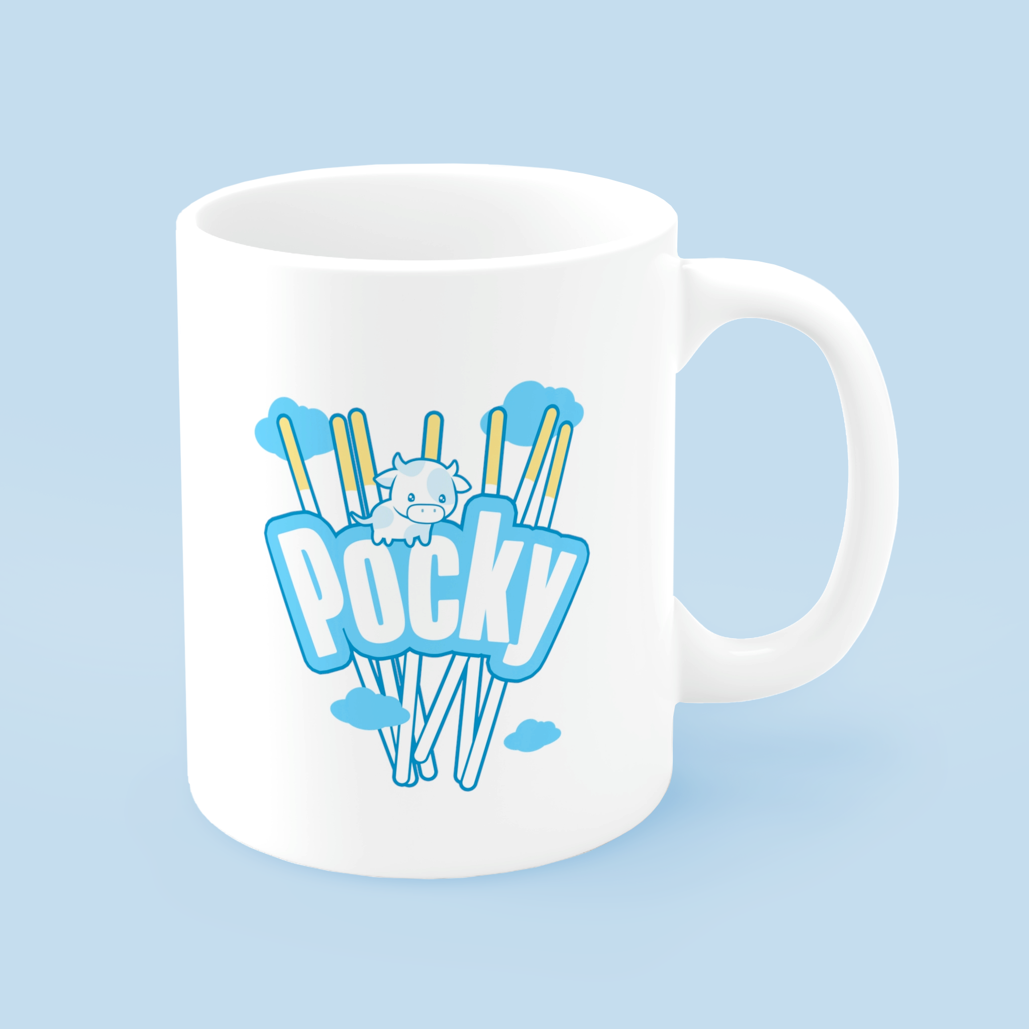 Blue Kawaii Pocky Mug