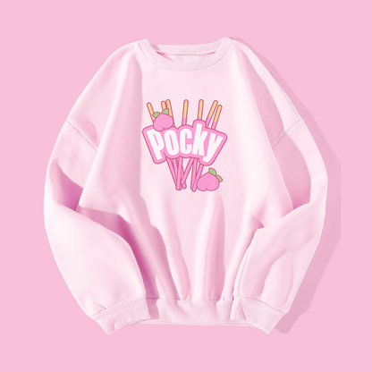 Pink Peach Pocky Sweatshirt