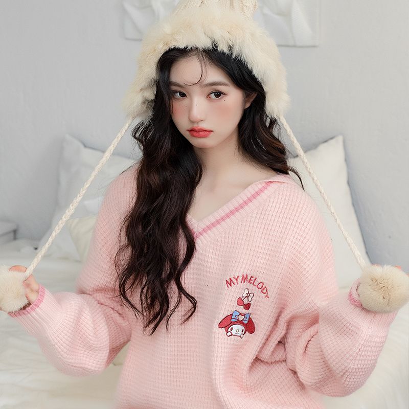 My Melody V-Neck Sweater