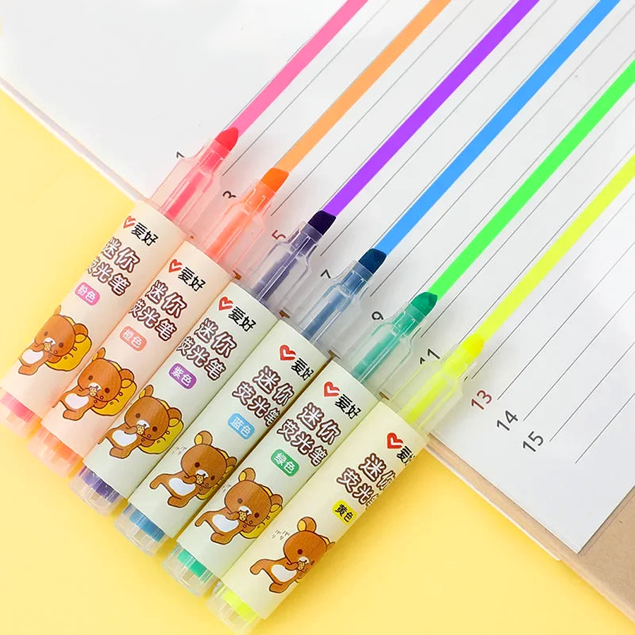 Rilakkuma Mini Highlighter Set 6Pcs