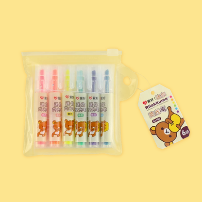 Rilakkuma Mini Highlighter Set 6Pcs