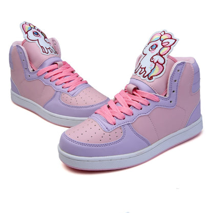 Pink Unicorn High Top Sneakers