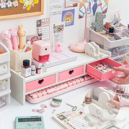 Kawaii Storage Desktop Rack with Drawers