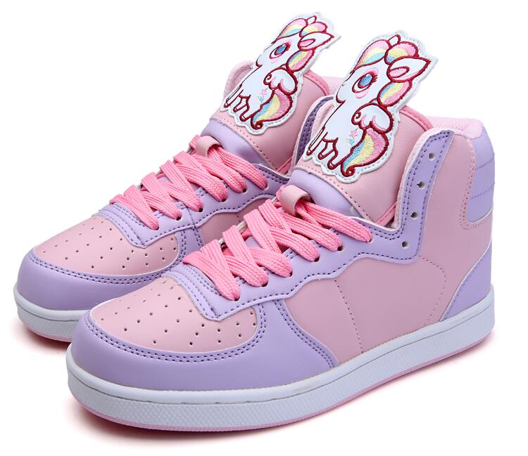 Pink Unicorn High Top Sneakers