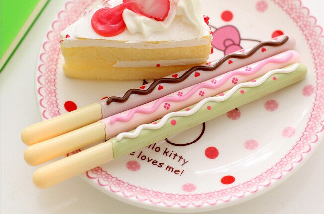 Decorated Pocky Stick Cookie 4PCS Gel Pen