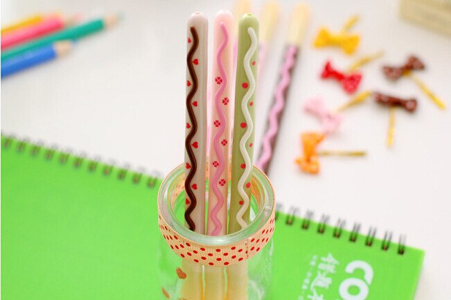 Decorated Pocky Stick Cookie 4PCS Gel Pen