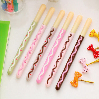 Decorated Pocky Stick Cookie 4PCS Gel Pen