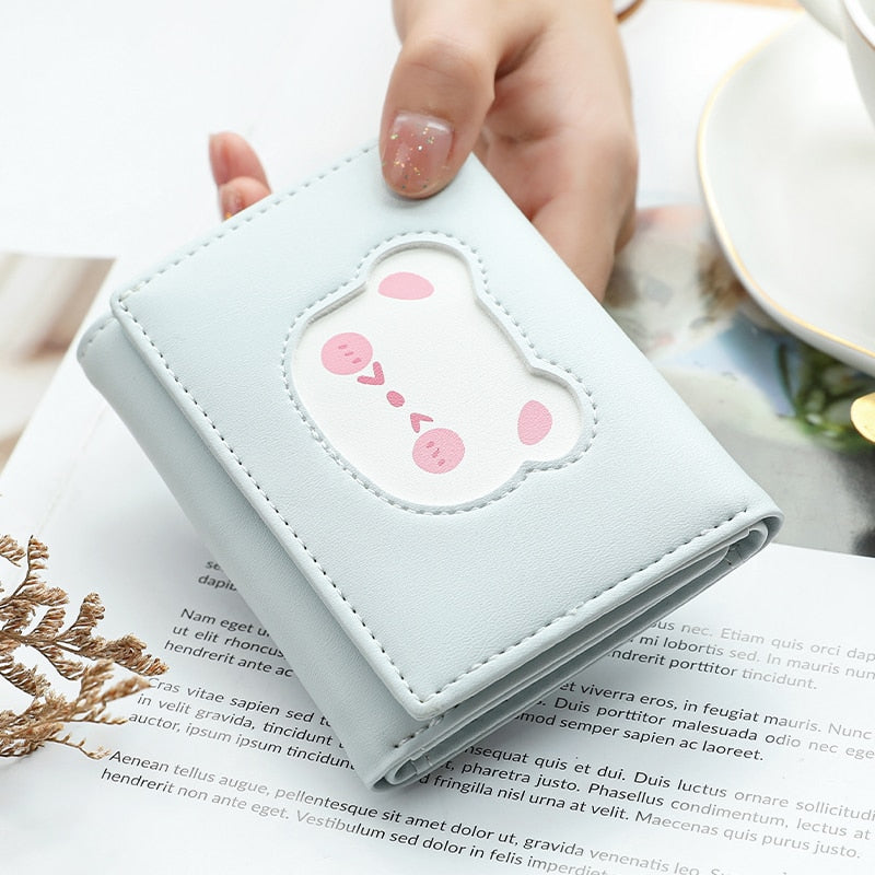 Cute Bear Three Fold Wallet