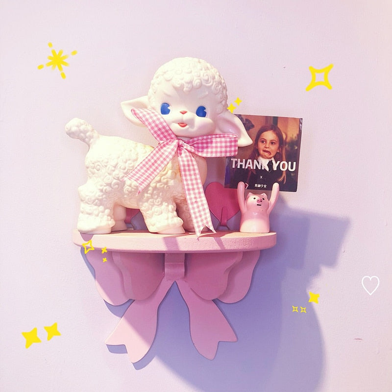 Pink Bow Bedroom Shelves