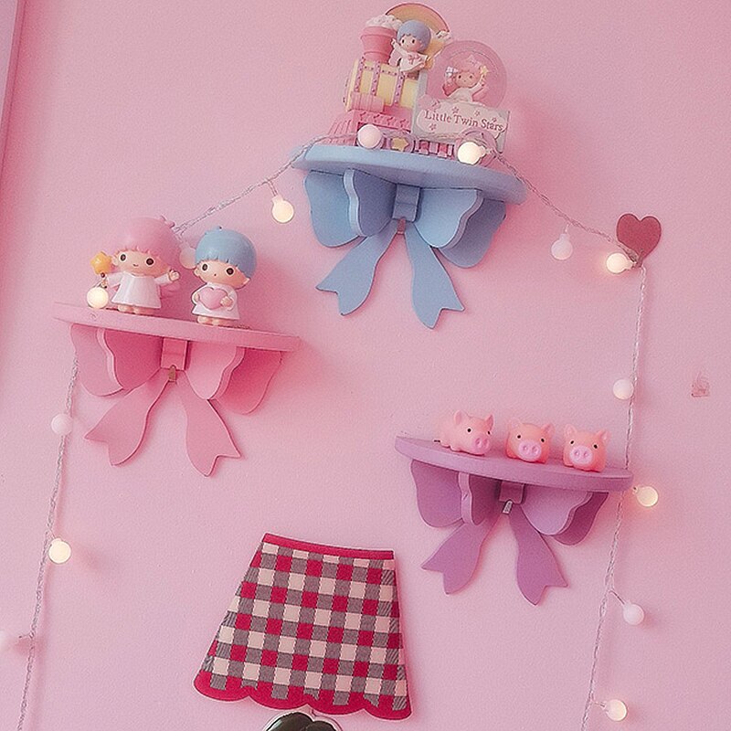 Pink Bow Bedroom Shelves