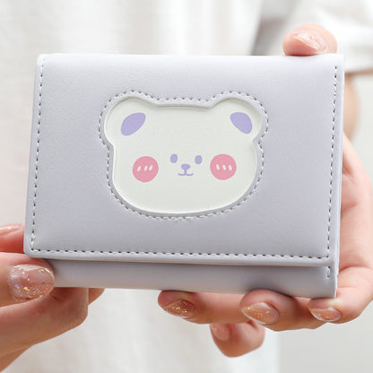 Cute Bear Three Fold Wallet