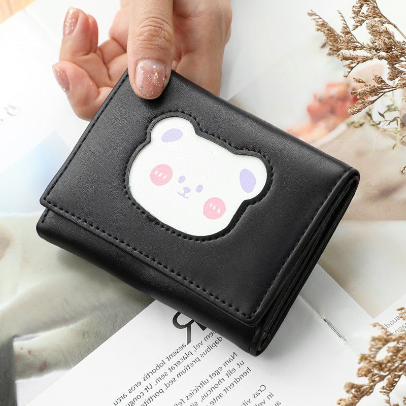 Cute Bear Three Fold Wallet