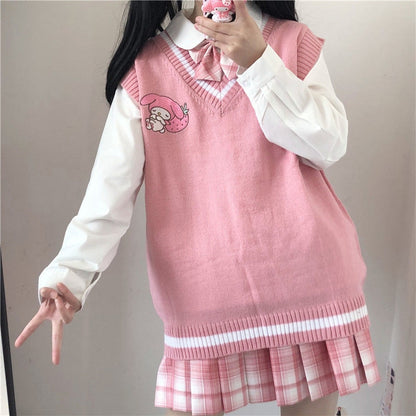 My Melody Pink Knitted Sweater Vest