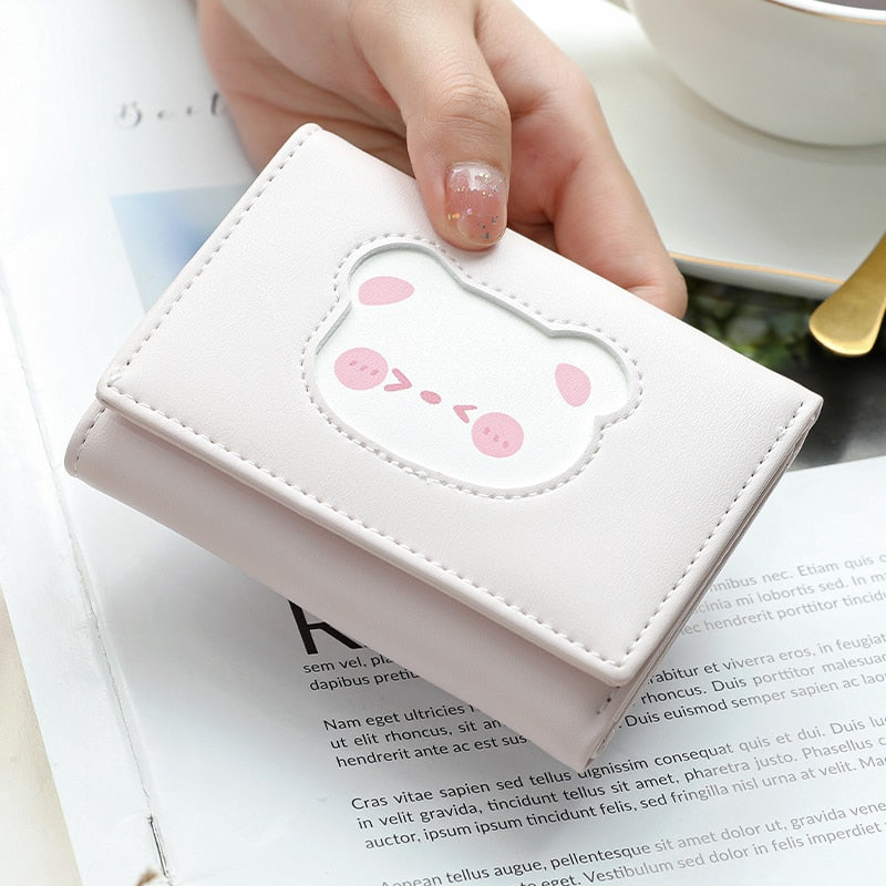 Cute Bear Three Fold Wallet