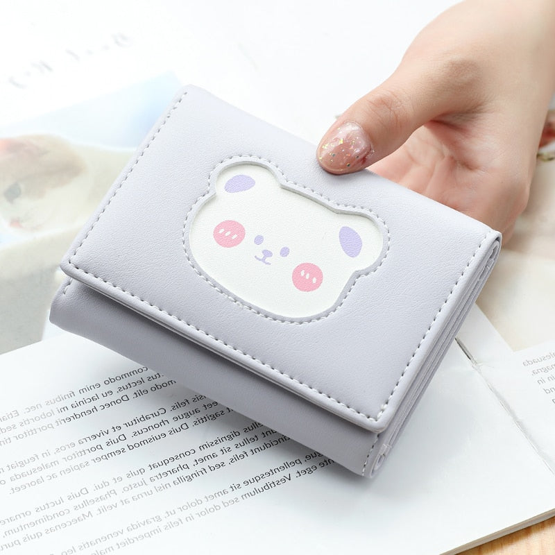 Cute Bear Three Fold Wallet