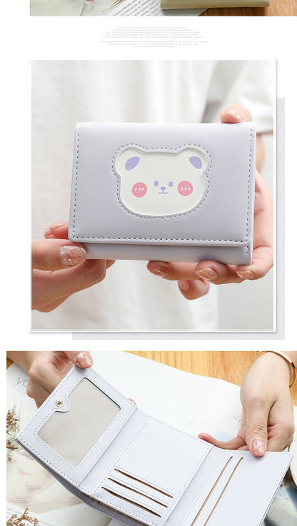 Cute Bear Three Fold Wallet